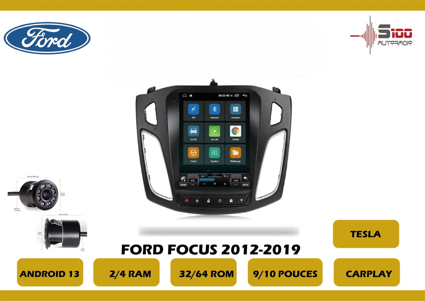 POSTE RADIO ANDROID Ford Focus 2012-2019