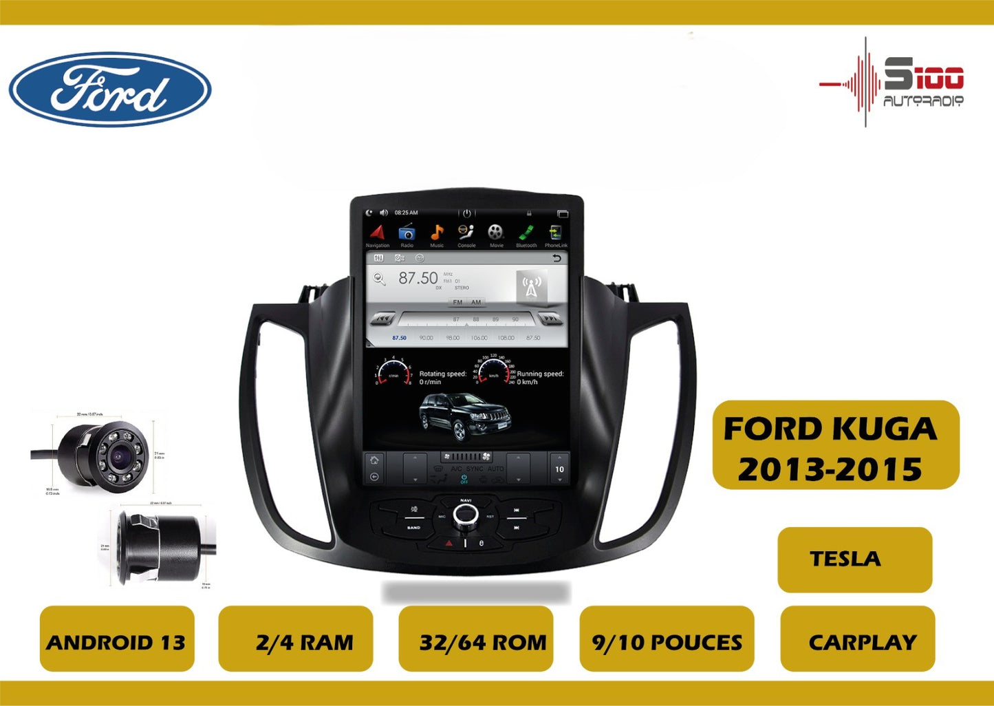 POSTE RADIO ANDROID Ford Kuga 2013-2015