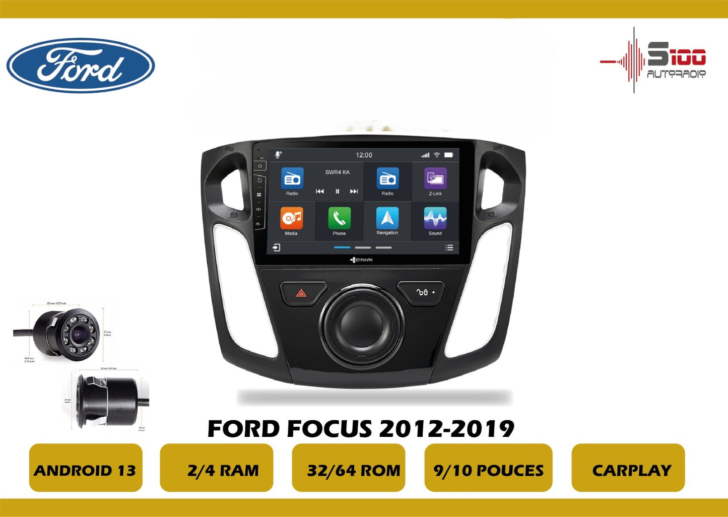 POSTE RADIO ANDROID Ford Focus 2012-2019