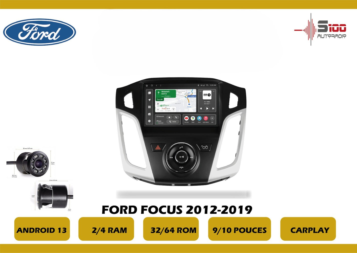 POSTE RADIO ANDROID Ford Focus 2012-2019