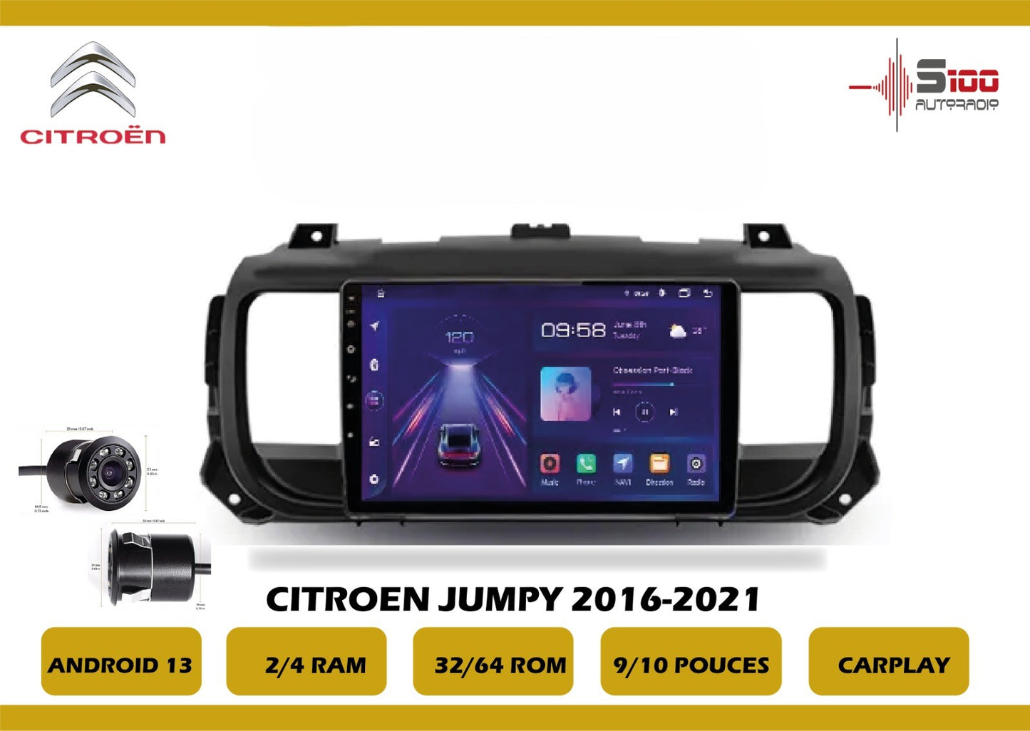 POSTE RADIO ANDROID Citroen Jumpy 2016-2021