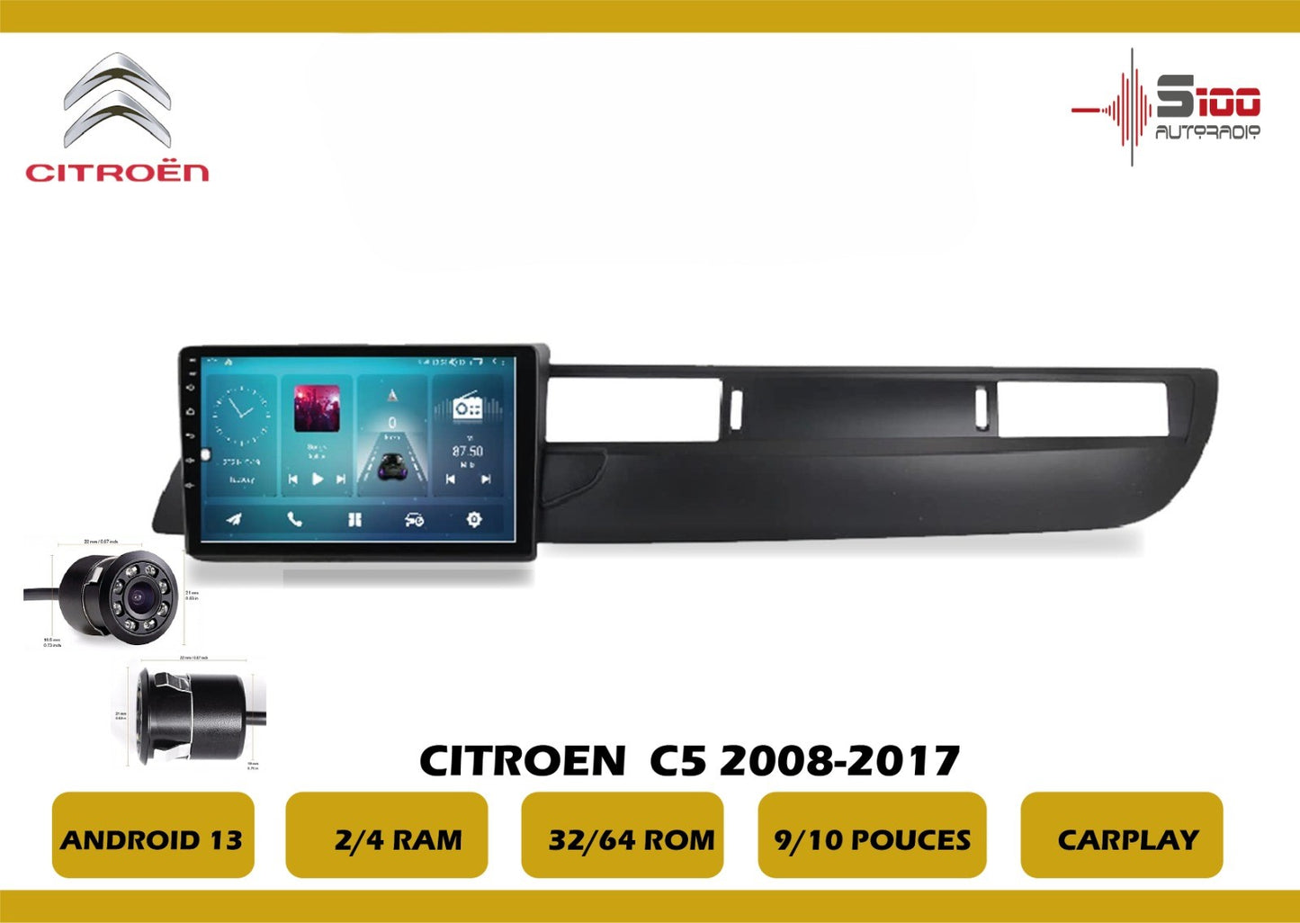 POSTE RADIO ANDROID Citroen C5 2008-2017