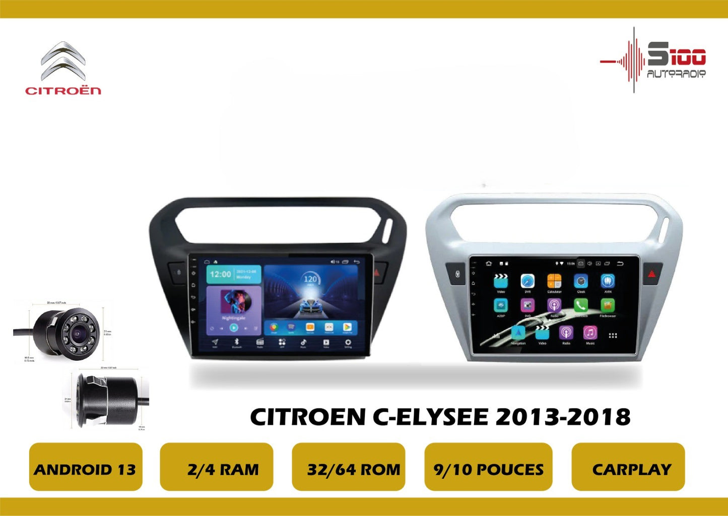 POSTE RADIO ANDROID Citroen C-ELYSEE 2013-2018