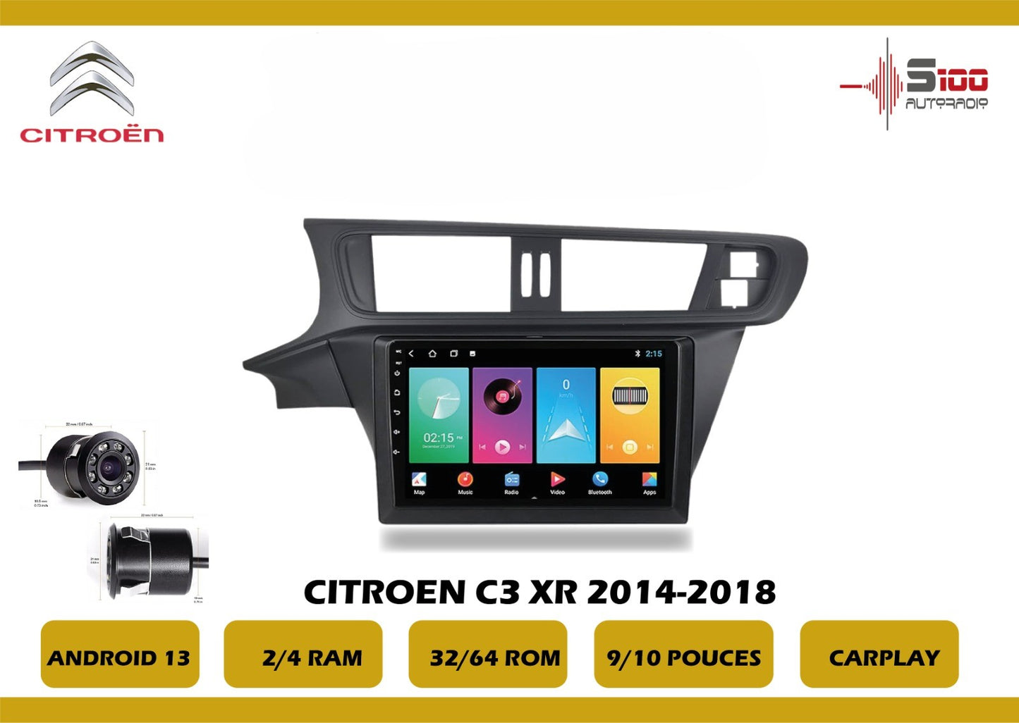 POSTE RADIO ANDROID Citroen C3 XR 2014-2018