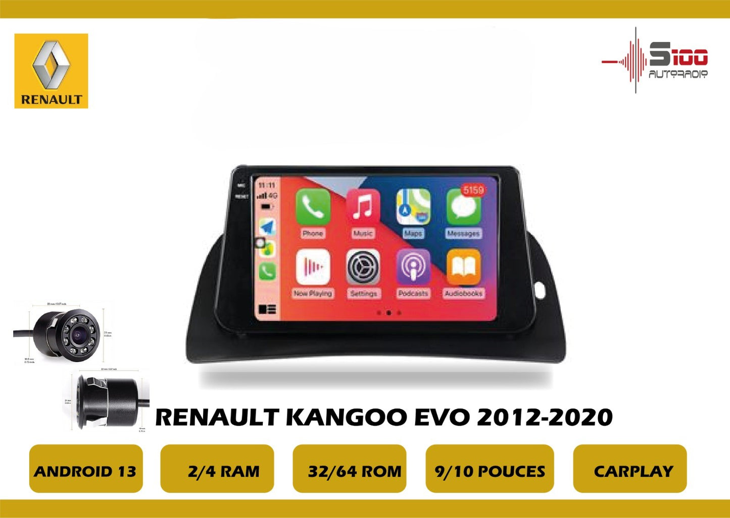 POSTE RADIO ANDROID Renault Kango Evo 2012-2020