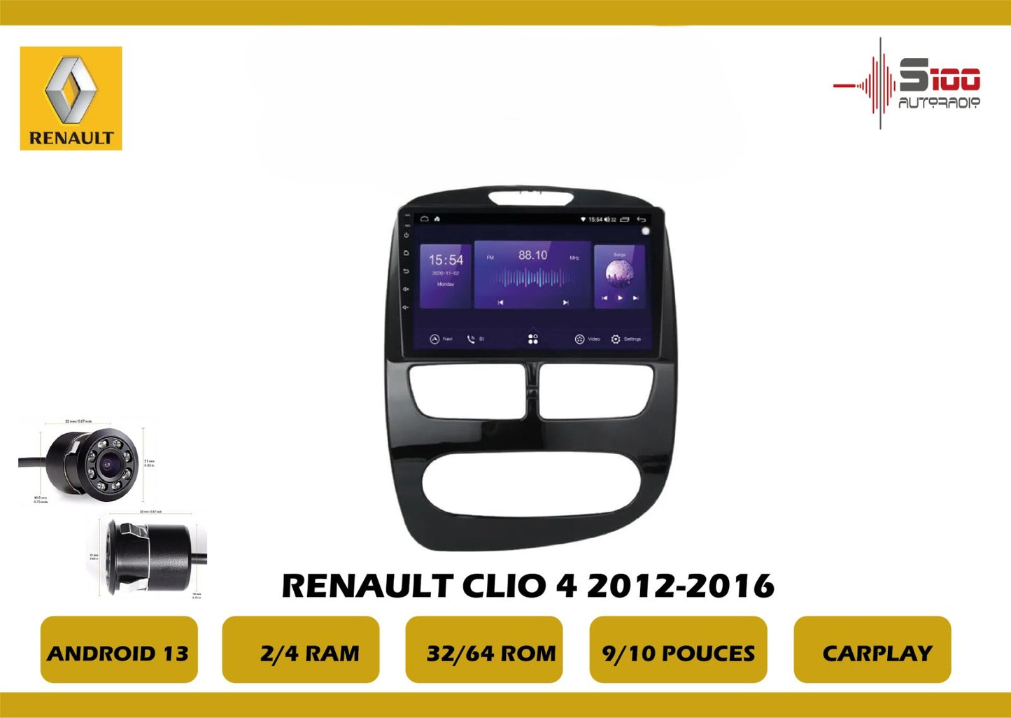 POSTE RADIO ANDROID Renault Clio 4 2012-2016