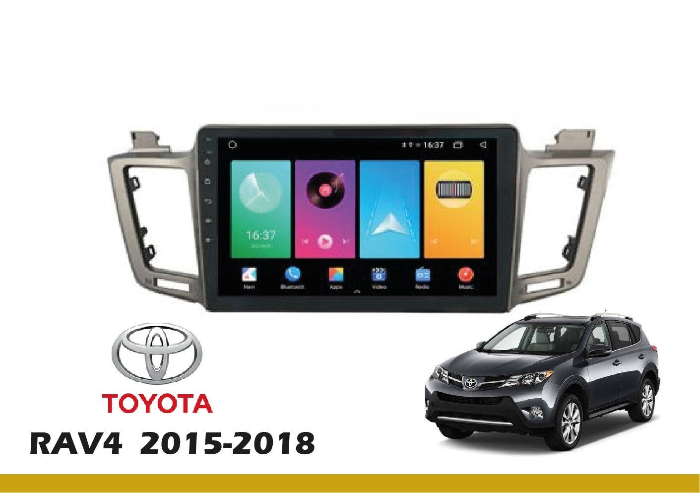 POSTE RADIO ANDROID TOYOTA RAV4 2015-2018