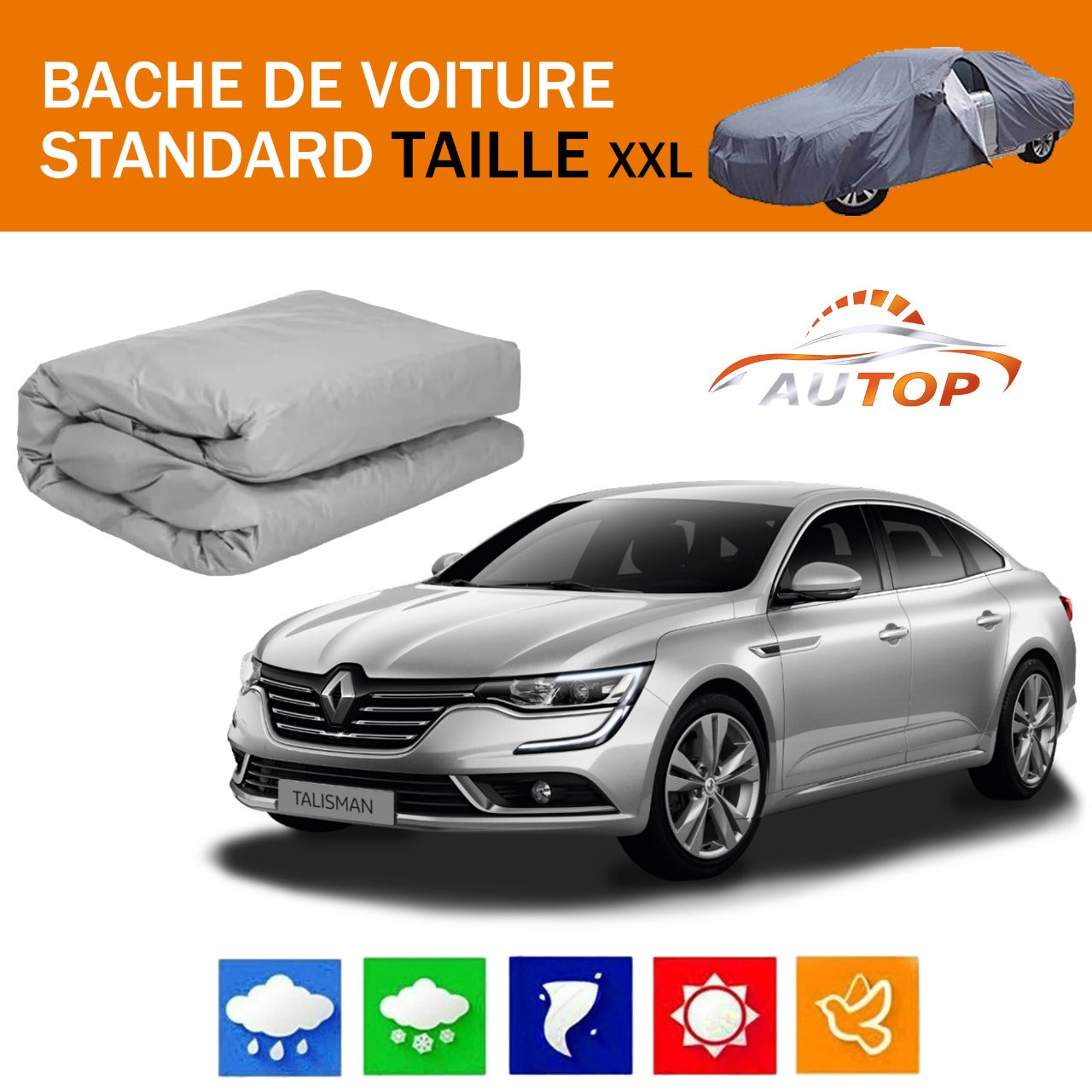 Bache de voiture standard toutes les marques , taille S M L XL XXL 4*4