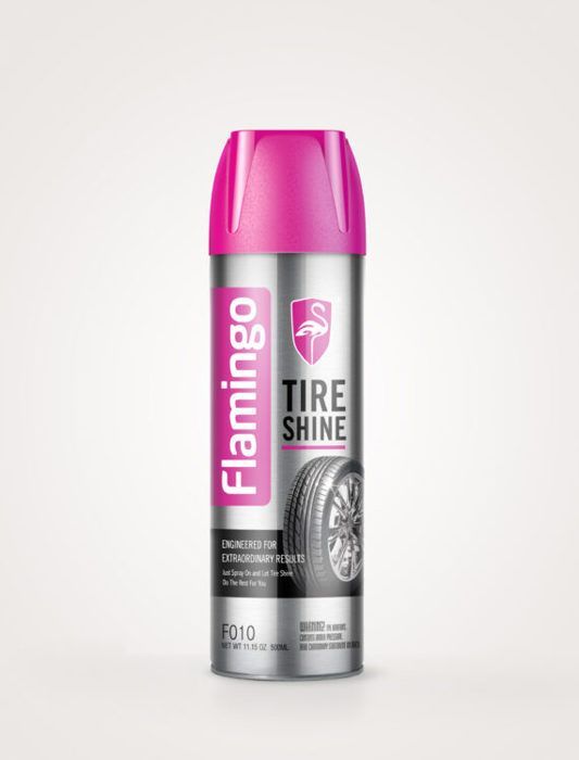 Nettoyage et polissage pour pneu brillants Flamingo Brillant Pneus voiture avec des pneu brillants et brillants peut être absolument